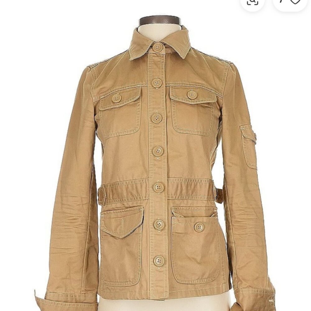 J.Crew Tan/Khaki Utility Cargo Jacket  XS